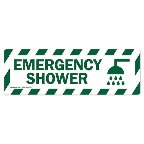 Emergency Shower 18in Non-Slip Floor Marker, 12PK, 16 in L, 16 in H, FD-2-R-16-12PK-99849